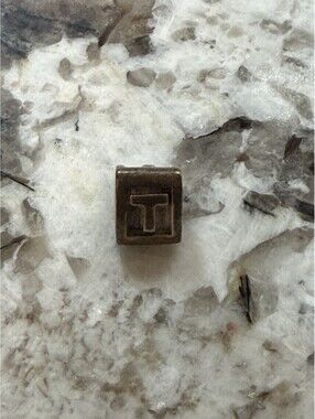 Pandora Alphabet Letter "T” Triangle Block Charm